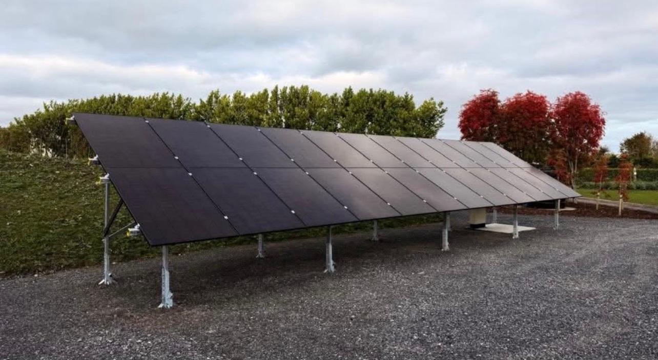 Commercial solar installation on a business premises