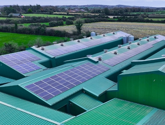 Agricultural solar panels on farm buildings in Roscommon