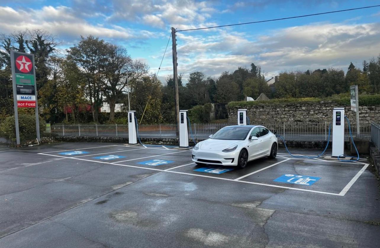 EV charger connected to a solar-powered home in Ireland